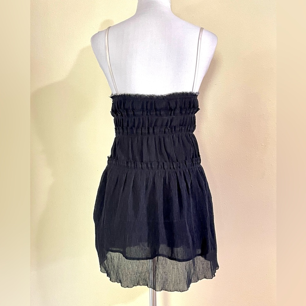 Zara Black Mini Dress with White Straps - Picture 9 of 12